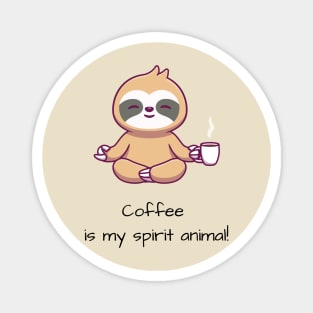 Sloth Namate Yoga and Coffee Magnet